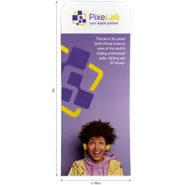 Double Sided Fabric Tube System Display Skin - 2m x 0.8m Branded Image